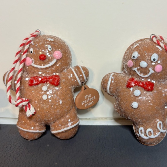 5 Sugared Gingerbreadmen,2 missing the signs in their hands.Excellent Condition - Picture 3 of 8
